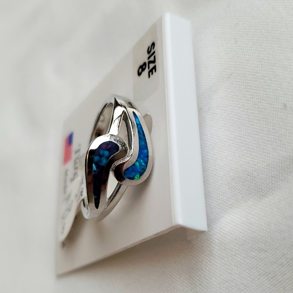 🎃Mohave & Blue Opal Ring